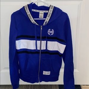 Perfect condition PINK VS blue zip up (m)